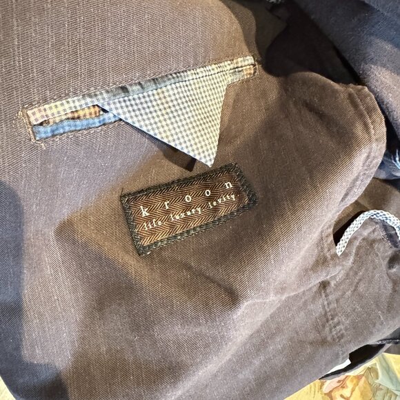 Kroon Chocolate Brown Faded Stripe Vintage Blazer - Picture 11 of 12